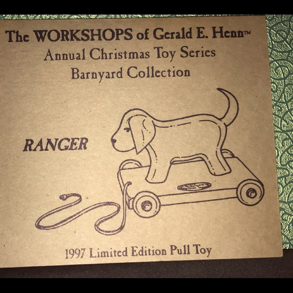 🥰 SALE GE HENN -RANGER PULL TOY Collectible. NEW